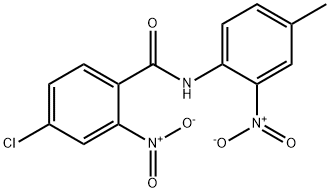 4-chloro-N-(4-methyl-2-nitrophenyl)-2-nitrobenzamide Struktur