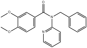 N-benzyl-3,4-dimethoxy-N-(pyridin-2-yl)benzamide Struktur