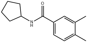 N-cyclopentyl-3,4-dimethylbenzamide Struktur