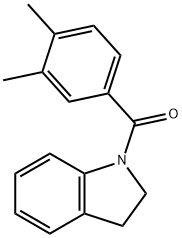 2,3-dihydro-1H-indol-1-yl(3,4-dimethylphenyl)methanone Struktur