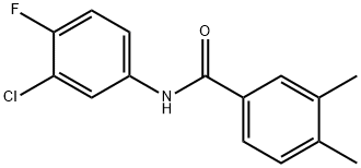 N-(3-chloro-4-fluorophenyl)-3,4-dimethylbenzamide Struktur