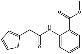 methyl 2-(2-(thiophen-2-yl)acetamido)benzoate Struktur