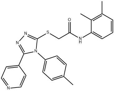 N-(2,3-dimethylphenyl)-2-{[4-(4-methylphenyl)-5-(pyridin-4-yl)-4H-1,2,4-triazol-3-yl]sulfanyl}acetamide Struktur