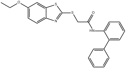 N-(biphenyl-2-yl)-2-[(6-ethoxy-1,3-benzothiazol-2-yl)sulfanyl]acetamide Struktur