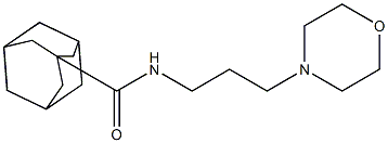 N-[3-(morpholin-4-yl)propyl]tricyclo[3.3.1.1~3,7~]decane-1-carboxamide Struktur