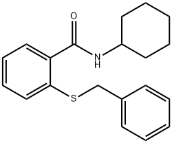 2-(benzylsulfanyl)-N-cyclohexylbenzamide Struktur