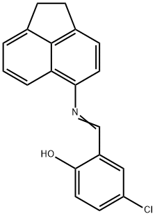 (E)-4-chloro-2-(((1,2-dihydroacenaphthylen-5-yl)imino)methyl)phenol Struktur