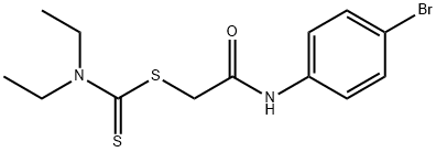 2-((4-bromophenyl)amino)-2-oxoethyl diethylcarbamodithioate Struktur