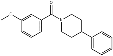 (3-methoxyphenyl)(4-phenylpiperidin-1-yl)methanone Struktur