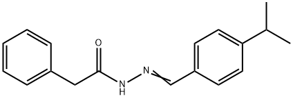 2-phenyl-N'-{(E)-[4-(propan-2-yl)phenyl]methylidene}acetohydrazide Struktur