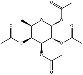 6-Deoxy-alpha-D-galactopyranose tetraacetate Struktur