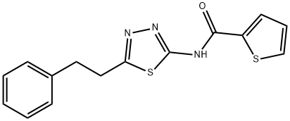 N-[5-(2-phenylethyl)-1,3,4-thiadiazol-2-yl]thiophene-2-carboxamide Struktur