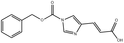 (E)-3-(1-((benzyloxy)carbonyl)-1H-imidazol-4-yl)acrylic acid Struktur