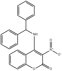 4-(benzhydrylamino)-3-nitro-2H-chromen-2-one Struktur