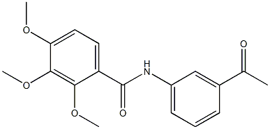 N-(3-acetylphenyl)-2,3,4-trimethoxybenzamide Struktur