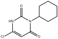 6-chloro-3-cyclohexylpyrimidine-2,4(1H,3H)-dione Struktur