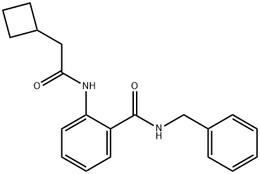 N-benzyl-2-[(cyclobutylacetyl)amino]benzamide Struktur