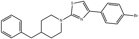 4-benzyl-1-[4-(4-bromophenyl)-1,3-thiazol-2-yl]piperidine Struktur