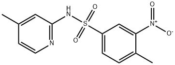 4-methyl-N-(4-methylpyridin-2-yl)-3-nitrobenzenesulfonamide Struktur