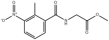 methyl N-[(2-methyl-3-nitrophenyl)carbonyl]glycinate Struktur