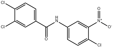 3,4-dichloro-N-(4-chloro-3-nitrophenyl)benzamide Struktur