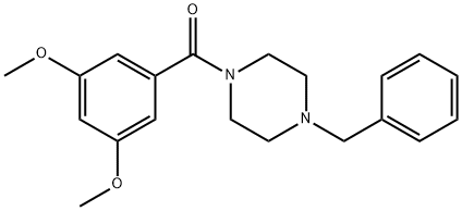 (4-benzylpiperazin-1-yl)(3,5-dimethoxyphenyl)methanone Struktur