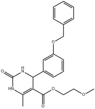 2-methoxyethyl 4-[3-(benzyloxy)phenyl]-6-methyl-2-oxo-1,2,3,4-tetrahydropyrimidine-5-carboxylate Struktur