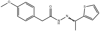 2-(4-methoxyphenyl)-N'-[1-(2-thienyl)ethylidene]acetohydrazide Struktur