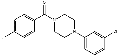 (4-chlorophenyl)[4-(3-chlorophenyl)piperazin-1-yl]methanone Struktur