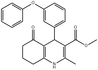 methyl 2-methyl-5-oxo-4-(3-phenoxyphenyl)-1,4,5,6,7,8-hexahydroquinoline-3-carboxylate Struktur