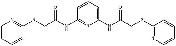 N,N'-pyridine-2,6-diylbis[2-(pyridin-2-ylsulfanyl)acetamide] Struktur