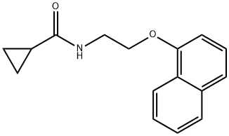 N-[2-(1-naphthyloxy)ethyl]cyclopropanecarboxamide Struktur