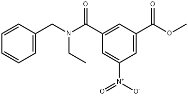 methyl 3-(benzyl(ethyl)carbamoyl)-5-nitrobenzoate Struktur