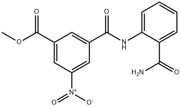 methyl 3-[(2-carbamoylphenyl)carbamoyl]-5-nitrobenzoate Struktur