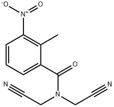 N,N-bis(cyanomethyl)-2-methyl-3-nitrobenzamide Struktur