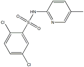 2,5-dichloro-N-(5-methylpyridin-2-yl)benzenesulfonamide Struktur