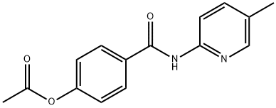 4-((5-methylpyridin-2-yl)carbamoyl)phenyl acetate Struktur