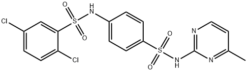 2,5-dichloro-N-{4-[(4-methylpyrimidin-2-yl)sulfamoyl]phenyl}benzenesulfonamide Struktur