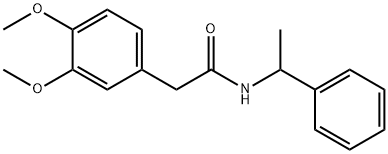 2-(3,4-dimethoxyphenyl)-N-(1-phenylethyl)acetamide Struktur