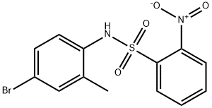 Benzenesulfonamide, N-(4-bromo-2-methylphenyl)-2-nitro- Struktur