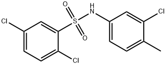 2,5-dichloro-N-(3-chloro-4-methylphenyl)benzenesulfonamide Struktur