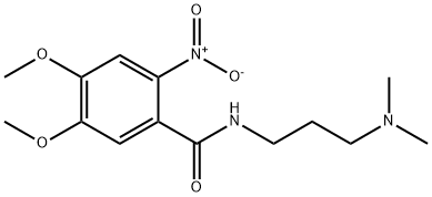 N-[3-(dimethylamino)propyl]-4,5-dimethoxy-2-nitrobenzamide Struktur