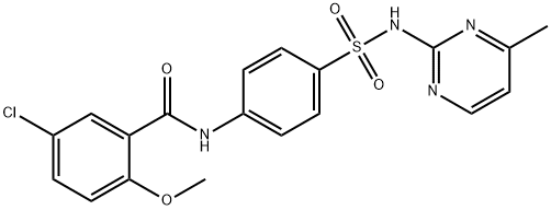 5-chloro-2-methoxy-N-{4-[(4-methylpyrimidin-2-yl)sulfamoyl]phenyl}benzamide Struktur