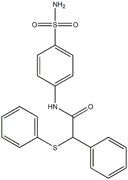 2-phenyl-2-(phenylsulfanyl)-N-(4-sulfamoylphenyl)acetamide Struktur