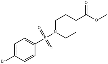 methyl 1-((4-bromophenyl)sulfonyl)piperidine-4-carboxylate Struktur