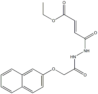 ethyl 4-{2-[(2-naphthyloxy)acetyl]hydrazino}-4-oxo-2-butenoate Struktur