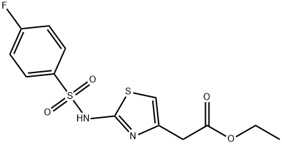 ethyl 2-(2-(4-fluorophenylsulfonamido)thiazol-4-yl)acetate Struktur