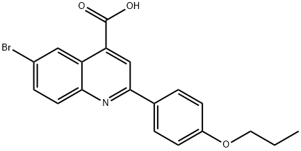 6-bromo-2-(4-propoxyphenyl)quinoline-4-carboxylic acid Struktur