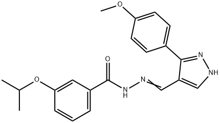 (Z)-3-isopropoxy-N'-((3-(4-methoxyphenyl)-1H-pyrazol-4-yl)methylene)benzohydrazide Struktur