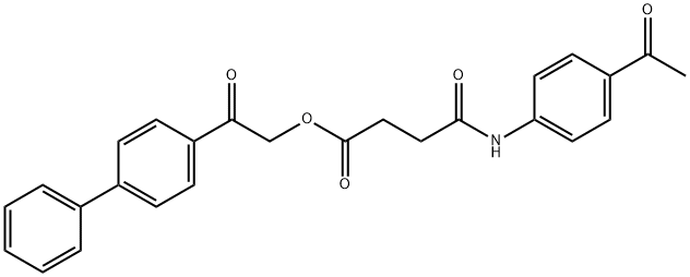 2-([1,1'-biphenyl]-4-yl)-2-oxoethyl 4-((4-acetylphenyl)amino)-4-oxobutanoate Struktur